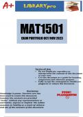 MAT1501 Exam Portfolio October November 2023