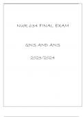 NUR 634 FINAL EXAM QNS AND ANS 20232024