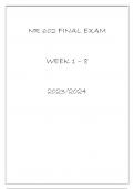 NR 602 FINAL EXAM WEEK 1 - 8 20232024