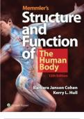   TEST BANK MEMMLERS STRUCTURE AND FUNCTION OF THE HUMAN BODY 12TH EDITION COHEN 100% VERIFIED ANSWERS 2023/2024 