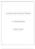 NURS 6650 FINAL EXAM 4 VERSIONS 20232024