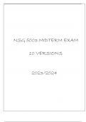 NSG 5003 MIDTERM EXAM 10 VERSIONS 20232024.