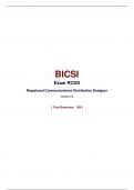 Building Industry Consulting Service International (BICSI) Exam All Answers provided; Registered Communications Distribution Designer (RCDD) Version: 6.0 - Complete solution 2023