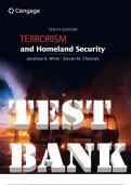 Terrorism and Homeland Security.10th Edition by Jonathan R. White and Steven ChermakTB-1