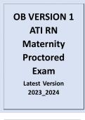 OB VERSION 1 ATI RN Maternity Proctored Exam Latest Versions 2023_2024