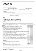 AQA AS FURTHER MATHEMATICS Paper 1 May 2013