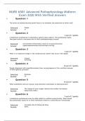 NURS 6501 Advanced Pathophysiology Midterm Exam 2020 With Verified Answers