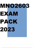 MNO2603 EXAM PACK 2023