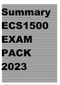 Summary ECS1500 EXAM PACK 2023