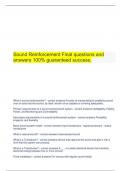 Sound Reinforcement Final questions and answers 100% guaranteed success.