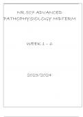 NR 507 ADVANCED PATHOPHYSIOLOGY MIDTERM WEEK 1-6 2023024