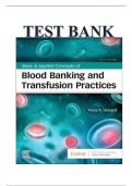 TEST BANK FOR BASIC & APPLIED CONCEPTS OF BLOOD BANKING AND TRANSFUSION PRACTICES 5TH .EDITION ALL CHAPTERS COVERED 