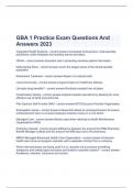  GBA 1 Practice Exam Questions And Answers 2023