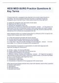 HESI MED-SURG Practice Questions & Key Terms Questions with correct Answers 2023