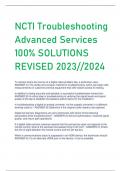 NCTI Troubleshooting  Advanced Services 100% SOLUTIONS  REVISED 2023//2024