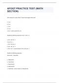 AFOQT PRACTICE TEST (MATH SECTION) question n answers graded A+ 2023