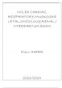 NCLEX CARDIAC,RESPIRATORY,MUSKOSKELETAL exams