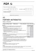 FURTHER MATHEMATICS Paper 2 Discrete  Friday 19 May 2023	Afternoon	