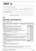 FURTHER MATHEMATICS Paper 2 Mechanics