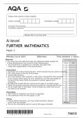 FURTHER MATHEMATICS Paper 2