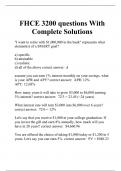 FHCE 3200 questions With Complete Solutions