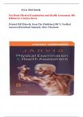 Test Bank Physical Examination and Health Assessment, 8th Edition by Carolyn Jarvis