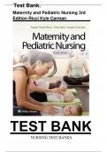 MATERNITY AND PEDIATRIC NURSING 3RD EDITION RICCI KYLE CARMAN TEST BANK