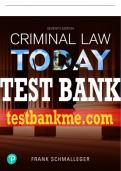 Test Bank For Criminal Law Today 7th Edition All Chapters - 9780137641376