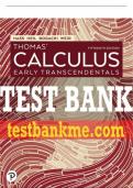 Test Bank For Thomas' Calculus: Early Transcendentals 15th Edition All Chapters - 9780137559824