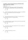 Test Bank for Analysis For Financial Management 13th Edition by Robert Higgins, Jennifer Koski, Todd Mitton