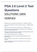 PGA 3.0 Level 2 Test  Questions SOLUTIONS 100%  VERIFIED