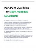 PGA PGM Qualifying  Test 100% VERIFIED  SOLUTIONS