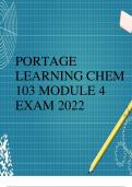 PORTAGE LEARNING CHEM 103 MODULE 4 EXAM 2022 -2023 GRADED A+