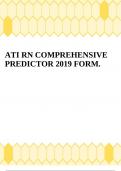 ATI RN COMPREHENSIVE PREDICTOR 2019 FORM.