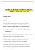 CIV3701 EXAM PREP QUESTIONS AND 100% CORRECT ANSWERS A+ RATED