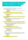ATI RN MEDSURG 2023/2024 PROCTORED EXAM- LATEST 100% CORRECT STUDY GUIDE.90+Q$A WITH RATIONALES. 