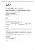 ocr GCSE Chemistry B (Twenty First Century Science) (J258/03) QUESTION PAPER May2023.