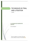 OCTOBER 2023 EXAM (ANSWERS) TECHNIQUES IN TRIAL AND LITIGATION (TLI4801) 