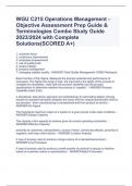 WGU C215 Operations Management -Objective Assessment Prep Guide & Terminologies Combo Study Guide 2023/2024 with Complete Solutions(SCORED A+)