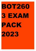 BOT2603 EXAM PACK 2023