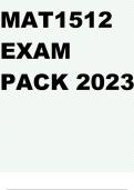 MAT1512 EXAM PACK 2023