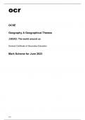 ocr GCSE Geography A Geographical Themes (J383/02) MARK SCHEME June2023.