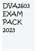 DVA2603  EXAM PACK 2023