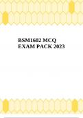 BSM1602 MCQ EXAM PACK 2023