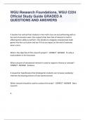 WGU Research Foundations, WGU C224  Official Study Guide GRADED A  QUESTIONS AND ANSWERS