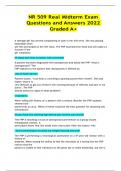 NR 509 Real Midterm Exam Questions and Answers 2022 Graded A+