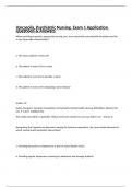 Varcarolis, Psychiatric Nursing  Exam 1 Application Questions & Answers 