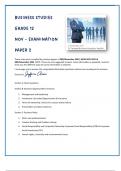 BUSINESS STUDIES  GRADE 12 NOV - EXAMINATION  PAPER 2