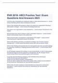  PHR 2018- HRCI Practice Test I Exam Questions And Answers 2023