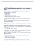  ATC Final Exam With Complete Solutions 2023